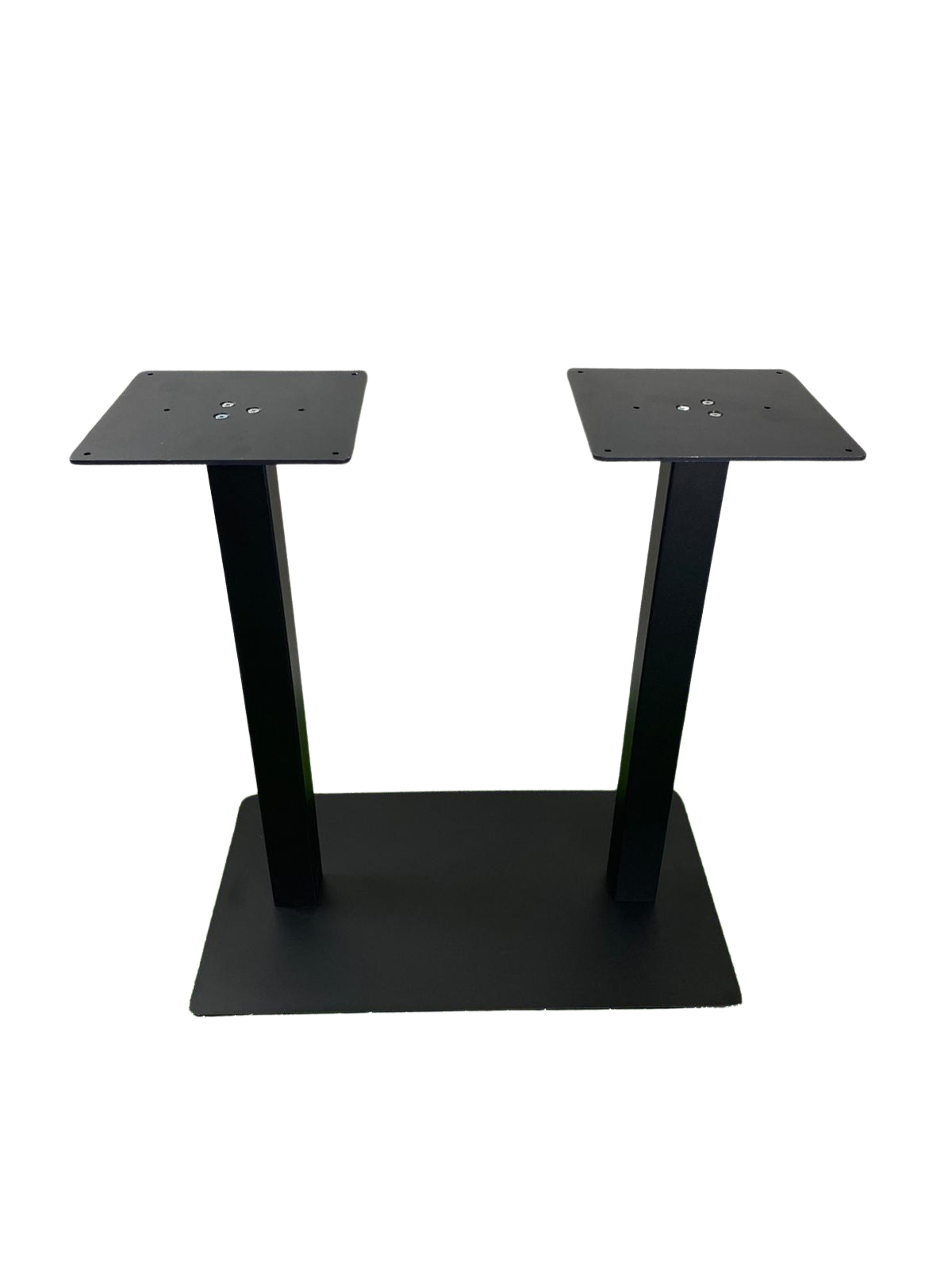 Base de mesa doble de hierro color negro