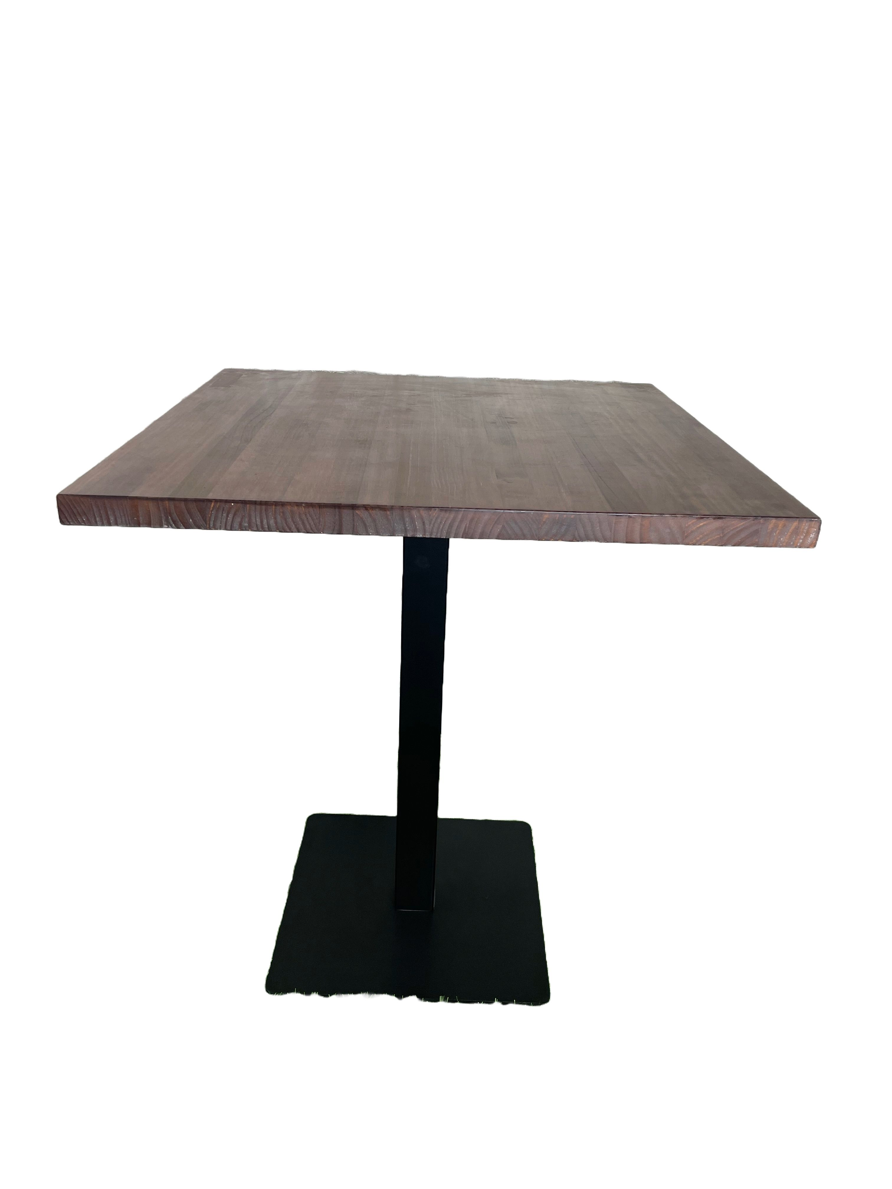 Mesa de madera natural barnizado color wengue